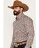 Image #2 - Roper Men's Amarillo Paisley Print Long Sleeve Button Down Western Shirt, Dark Orange, hi-res