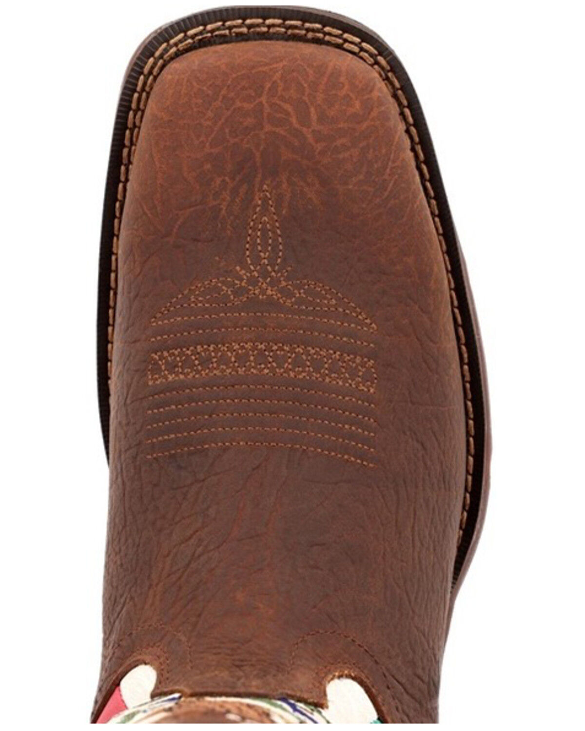 Image #6 - Durango Men's Rebel Mexico Flag Shaft Performance Western Boots - Broad Square Toe, Brown, hi-res