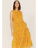 Image #2 - Stetson Women's Southwestern Embroidered Sleeveless Tiered Midi Dress, Yellow, hi-res