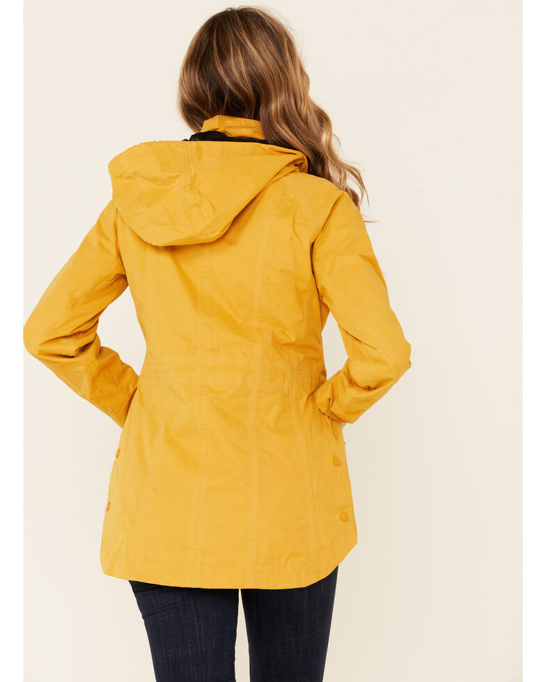Outback Trading Co. Women's Solid Mustard Brookside Hooded Zip-Front Rain Jacket , Mustard, hi-res