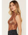 Image #2 - By Together Women's Lace Sleeveless Tank Top, Brown, hi-res