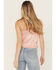 Image #4 - Shyanne Women's Lace Trim Satin Cami, Light Pink, hi-res