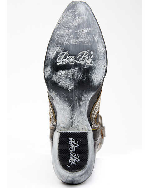 Image #7 - Dan Post Women's Gray Embroidery Western Boots - Snip Toe, , hi-res