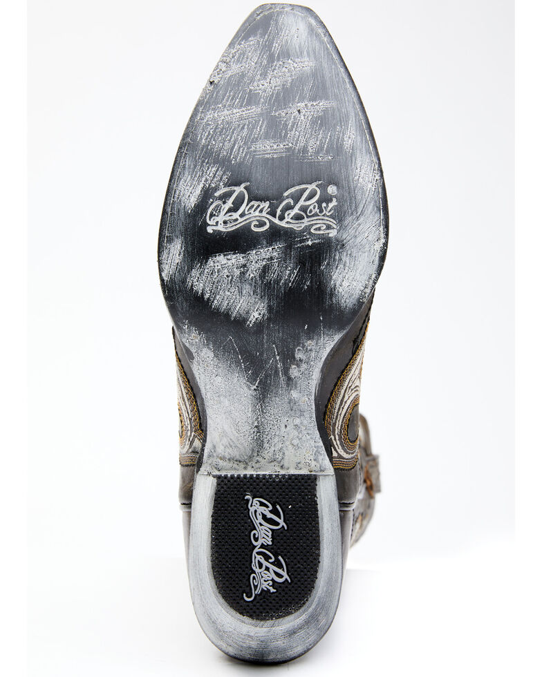 Dan Post Women's Grey Embroidery Western Boots - Snip Toe, Grey, hi-res