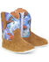 Image #1 - Tin Haul Infant Girls' Bucking Flowers Western Booties - Square Toe, Tan, hi-res