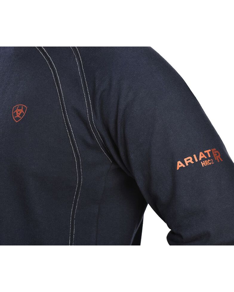 Ariat Flame Resistant Crew Work Shirt, Navy, hi-res