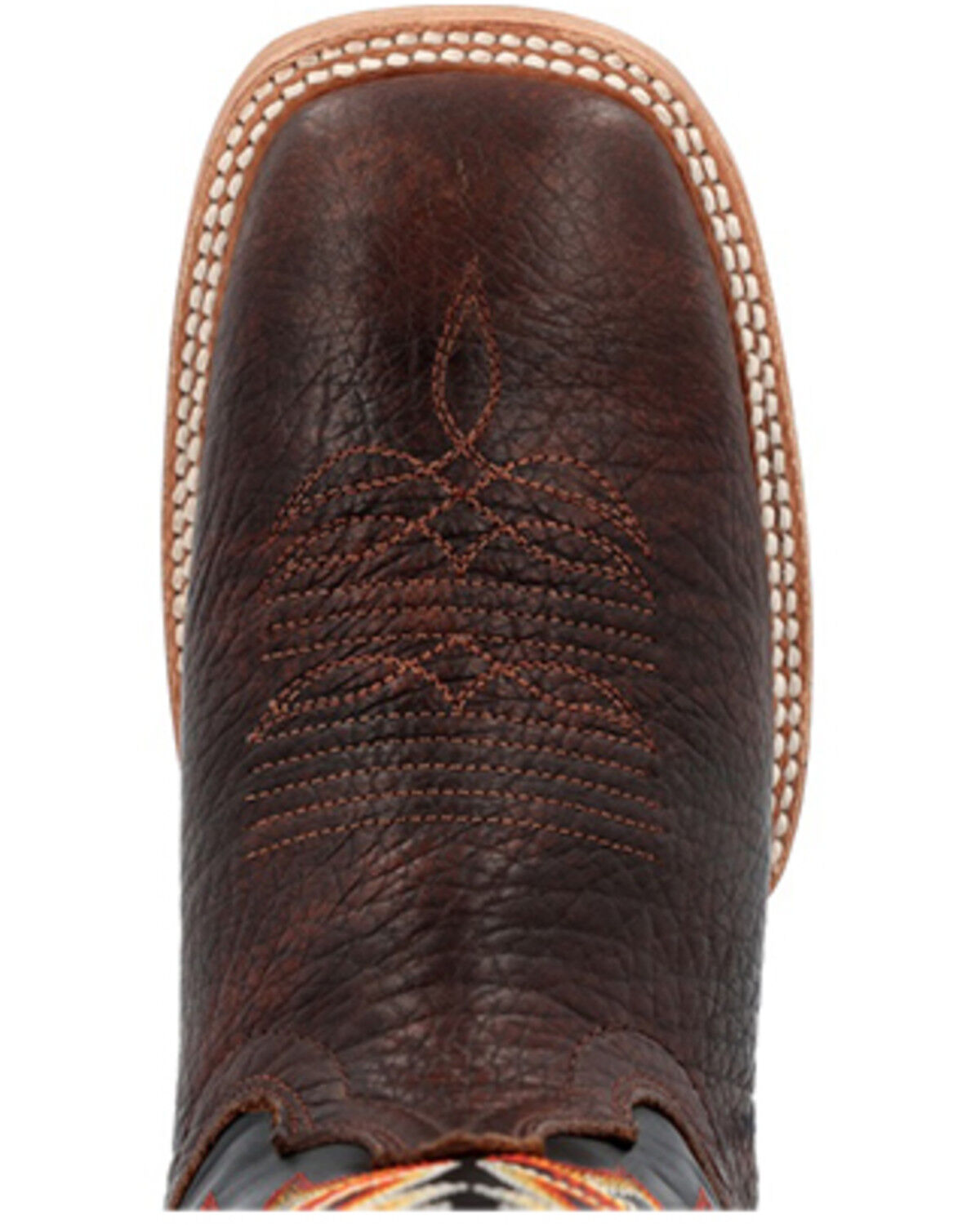 Image #6 - Durango Men's PRCA Collection Shrunken Bullhide Western Boots - Broad Square Toe, Multi, hi-res