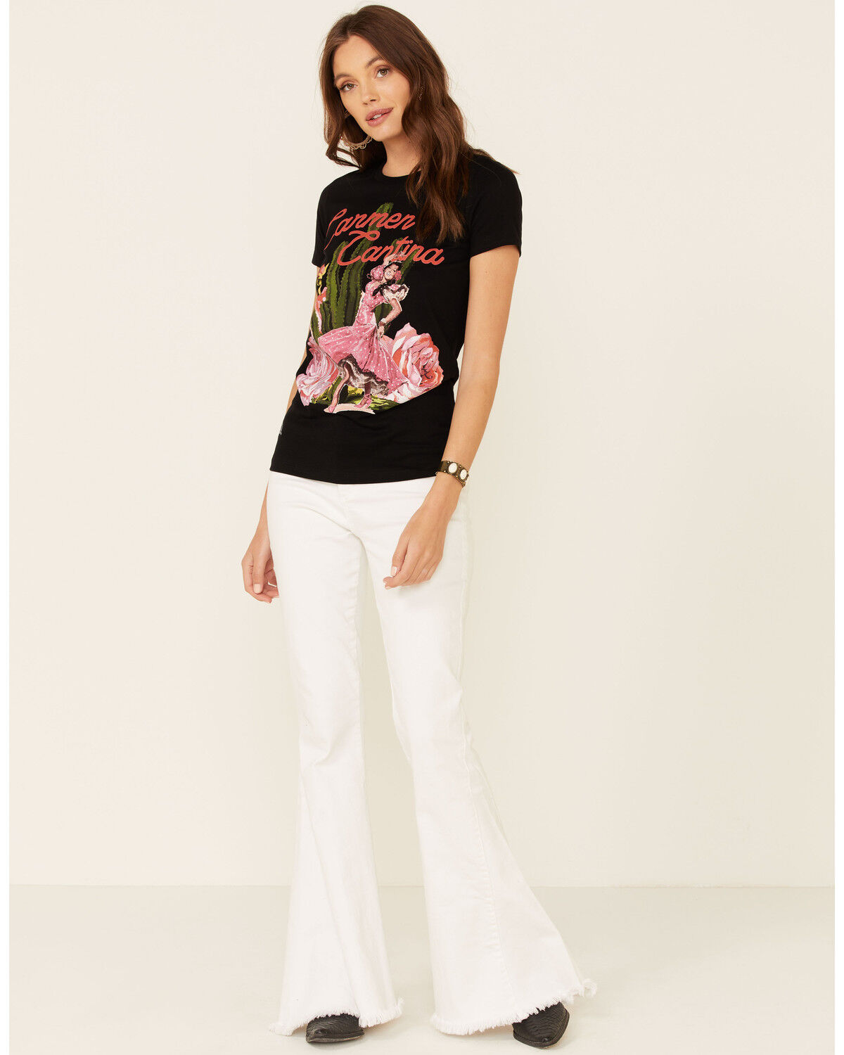 Image #2 - Rodeo Quincy Women's Carmen Cantina Graphic Short Sleeve Tee, Black, hi-res
