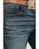 Image #2 - Rock 47 by Wrangler Men's Lander Dark Wash Slim Bootcut Stretch Denim Jeans, Light Wash, hi-res