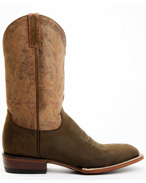 Image #2 - Lucchese Men's Gordon Western Boots - Broad Square Toe, Olive, hi-res