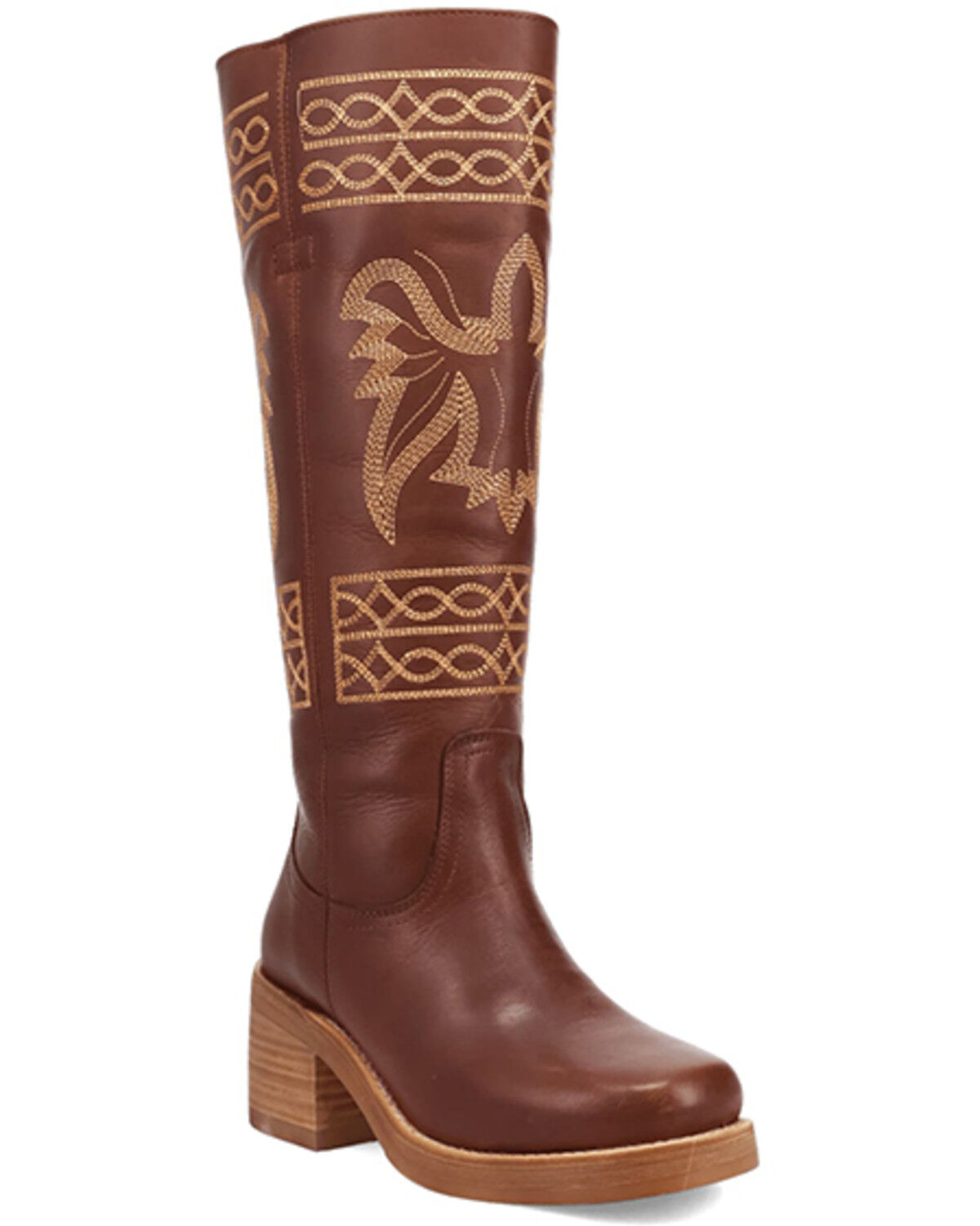 Image #1 - Dingo Women's Avalon Tall Fashion Boots - Round Toe, Brown, hi-res