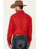 Cinch Men's Solid Button-Down Long Sleeve Western Shirt, Red, hi-res