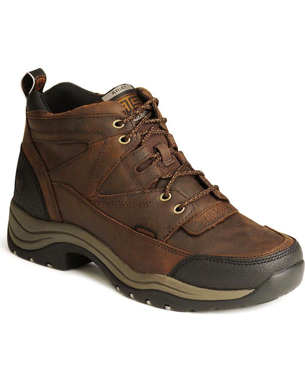Image #1 - Ariat Men's Terrain H2O 5" Waterproof Work Boots - Soft Toe, Copper, hi-res