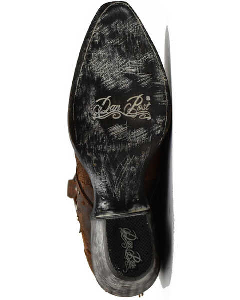 Image #7 - Dan Post Women's Bed of Roses Fringe Embroidered Western Boot - Snip Toe , Cognac, hi-res