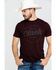 Cinch Men's Burgundy Logo Graphic T-Shirt  , Burgundy, hi-res