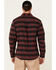 Image #4 - Hawx Men's Dark Red Harris Stretch Plaid Flannel Long Sleeve Button Down Work Shirt, Dark Red, hi-res