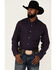Image #1 - Cody James Core Brutus Dobby Geo Print Long Sleeve Button-Down Western Shirt, Navy, hi-res