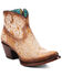 Image #1 - Corral Women's Glow in the Dark Embroidered Western Booties - Round Toe, Tan, hi-res