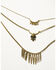 Image #1 - Shyanne Women's Soleil Steer Head Layered Necklace, Gold, hi-res