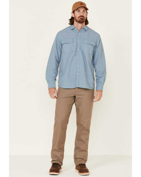 Image #2 - North River Men's Utility Outdoor Long Sleeve Button Down Western Shirt , Blue, hi-res