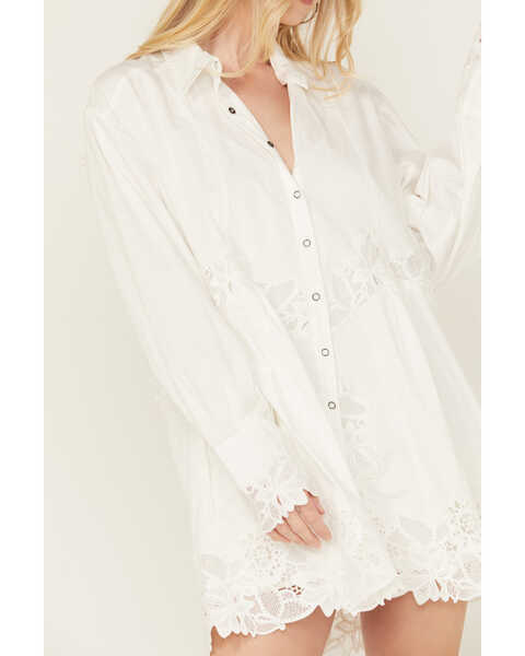 Image #3 - Free People Women's Constance Long Sleeve Mini Dress , White, hi-res