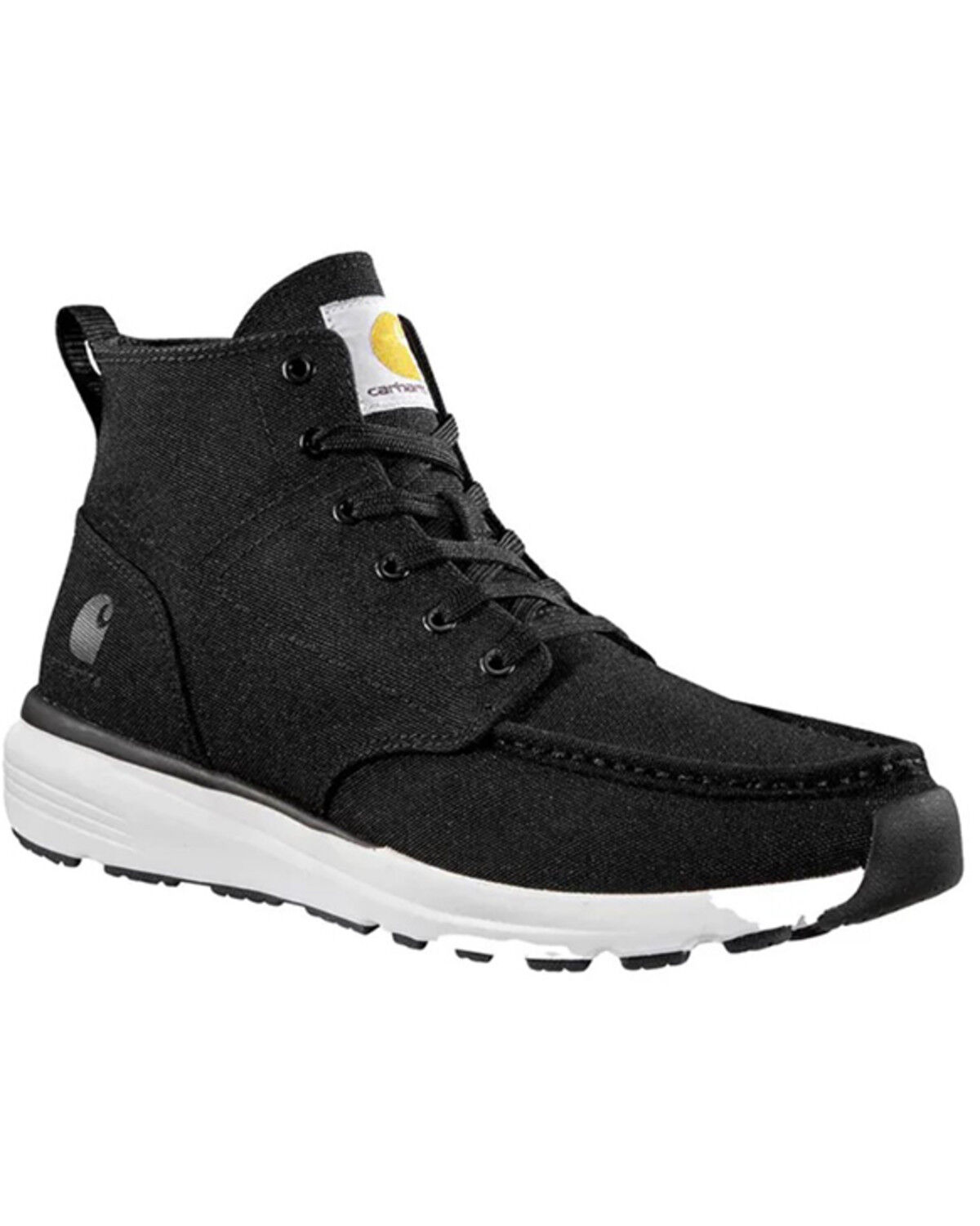 Image #1 - Carhartt Men's Haslett Canvas Chukka Moc Work Shoes - Soft Toe, Black, hi-res
