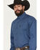 Image #2 - George Strait by Wrangler Men's Floral Print Long Sleeve Button-Down Stretch Western Shirt - Big, Blue, hi-res