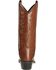 Image #7 - Old West Men's Smooth Leather Western Boots - Round Toe, Tan, hi-res
