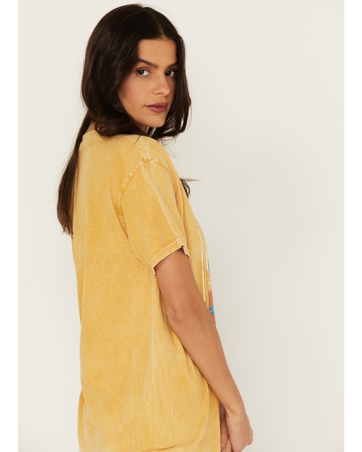 Image #2 - Youth in Revolt Women's Whiskey Sunrise Graphic Tee, Mustard, hi-res
