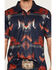 Image #3 - RANK 45&reg; Men's Hokey Southwestern Print Short Sleeve Button-Down Polo Shirt, Blue, hi-res