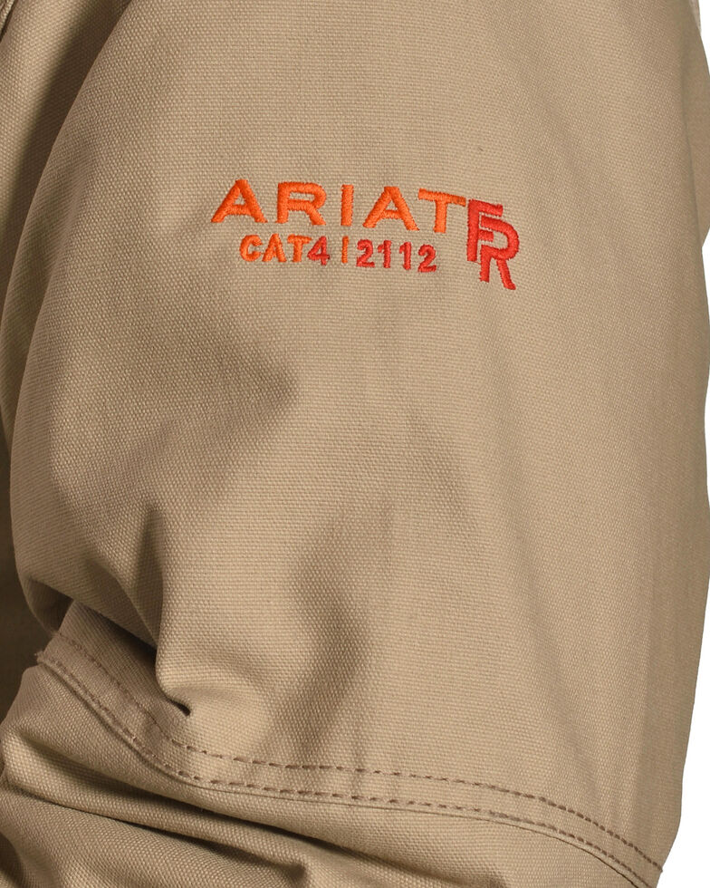 Ariat Men's FR Lined Workhorse Work Jacket - Tall, Beige/khaki, hi-res