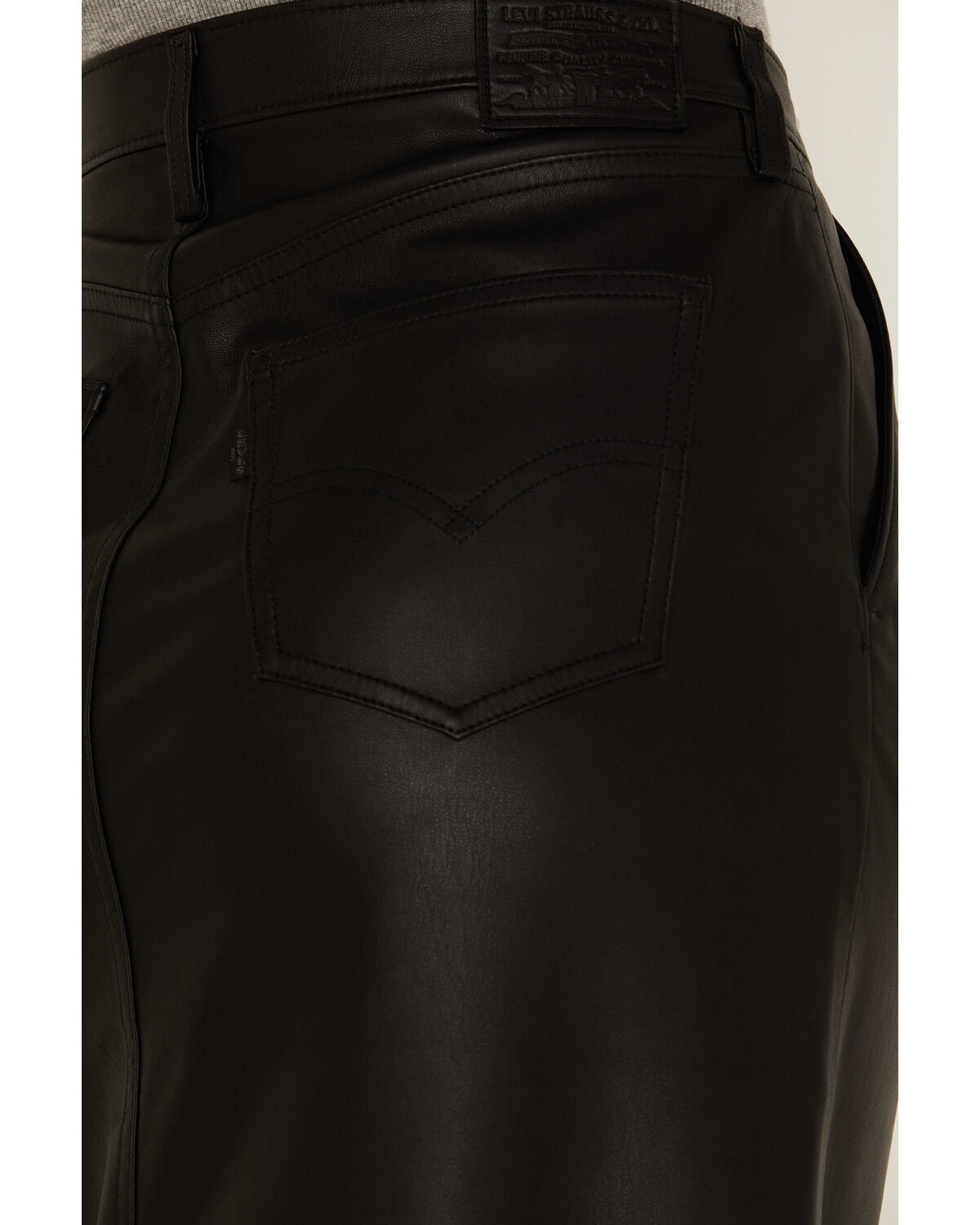 Image #4 - Levi's Premium Women's Faux Leather Icon Pencil Skirt, Black, hi-res