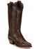 Image #1 - Tony Lama Women's Boot Barn Exclusive Kango Tobac Exotic Ostrich Western Boots - Snip Toe, Brown, hi-res