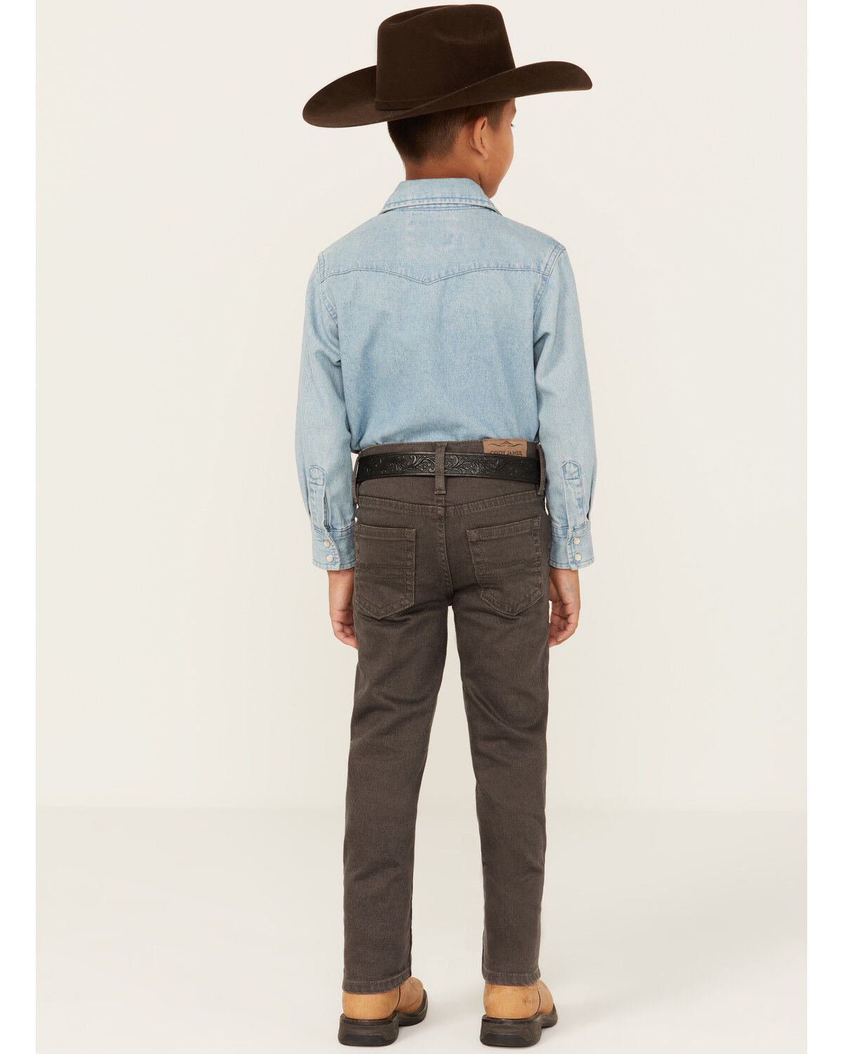 Image #3 - Cody James Little Boys' Appaloosa Slim Straight Stretch Jeans, Charcoal, hi-res