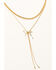 Image #2 - Shyanne Women's Layered Bow Bolo Necklace, Gold, hi-res