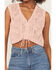 Image #3 - Shyanne Women's Metallic Cinch-Front Sweater Tank, Light Pink, hi-res