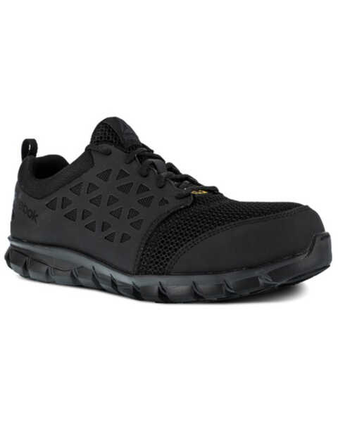 Reebok Men's Sublite Work Shoes - Composite Toe, Black, hi-res
