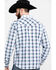 Moonshine Spirit Men's Fireball Plaid Long Sleeve Western Shirt , White, hi-res