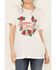 Image #3 - Wrangler Women's George Strait Floral Short Sleeve Graphic Tee, White, hi-res