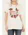 Image #3 - Wrangler Women's George Strait Floral Short Sleeve Graphic Tee , White, hi-res