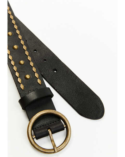 Image #2 - Cleo + Wolf Women's Studded Leather Belt, Black, hi-res