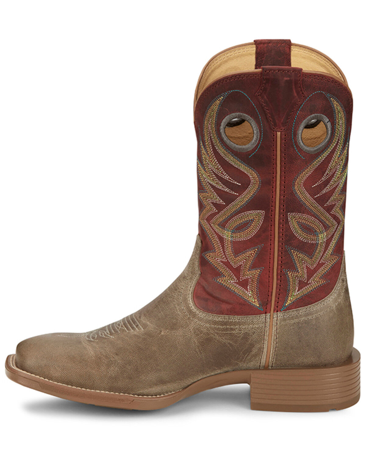 Image #3 - Justin Men's Pickett Western Boots - Broad Square Toe, Grey, hi-res