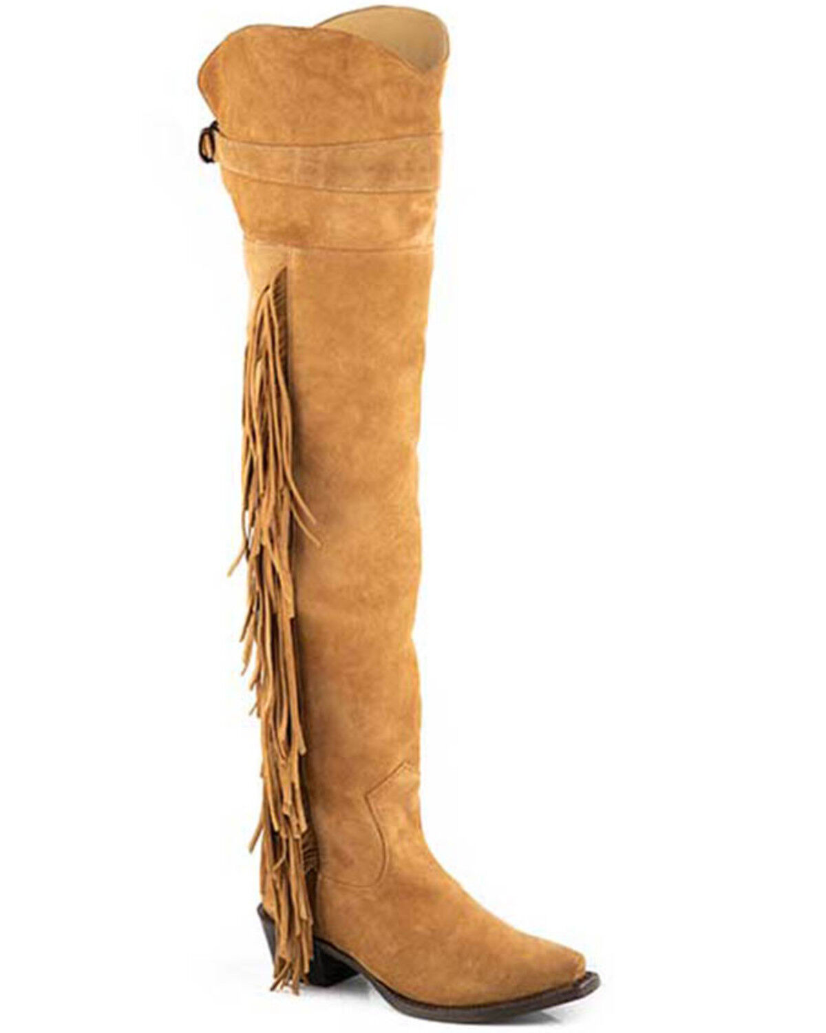 Image #1 - Stetson Women's Glam Tall Fashion Boots - Snip Toe, Tan, hi-res