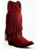 Image #1 - Liberty Black Women's Vegas Fringe Western Boots - Snip Toe, Red, hi-res