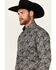 Image #1 - Cinch Men's Paisley Print Long Sleeve Button-Down Western Shirt, Black, hi-res
