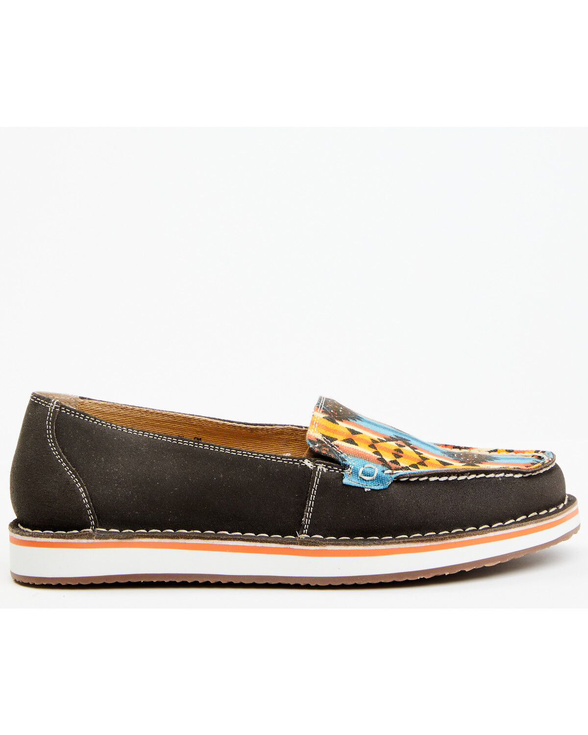 Image #2 - Myra Bag Women's Laguna Southwestern Print Slip-On Sneakers - Moc Toe, Brown, hi-res
