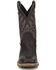 Image #5 - Double H Men's Dark Brown Elk Western Boots - Broad Square Toe, Chocolate, hi-res