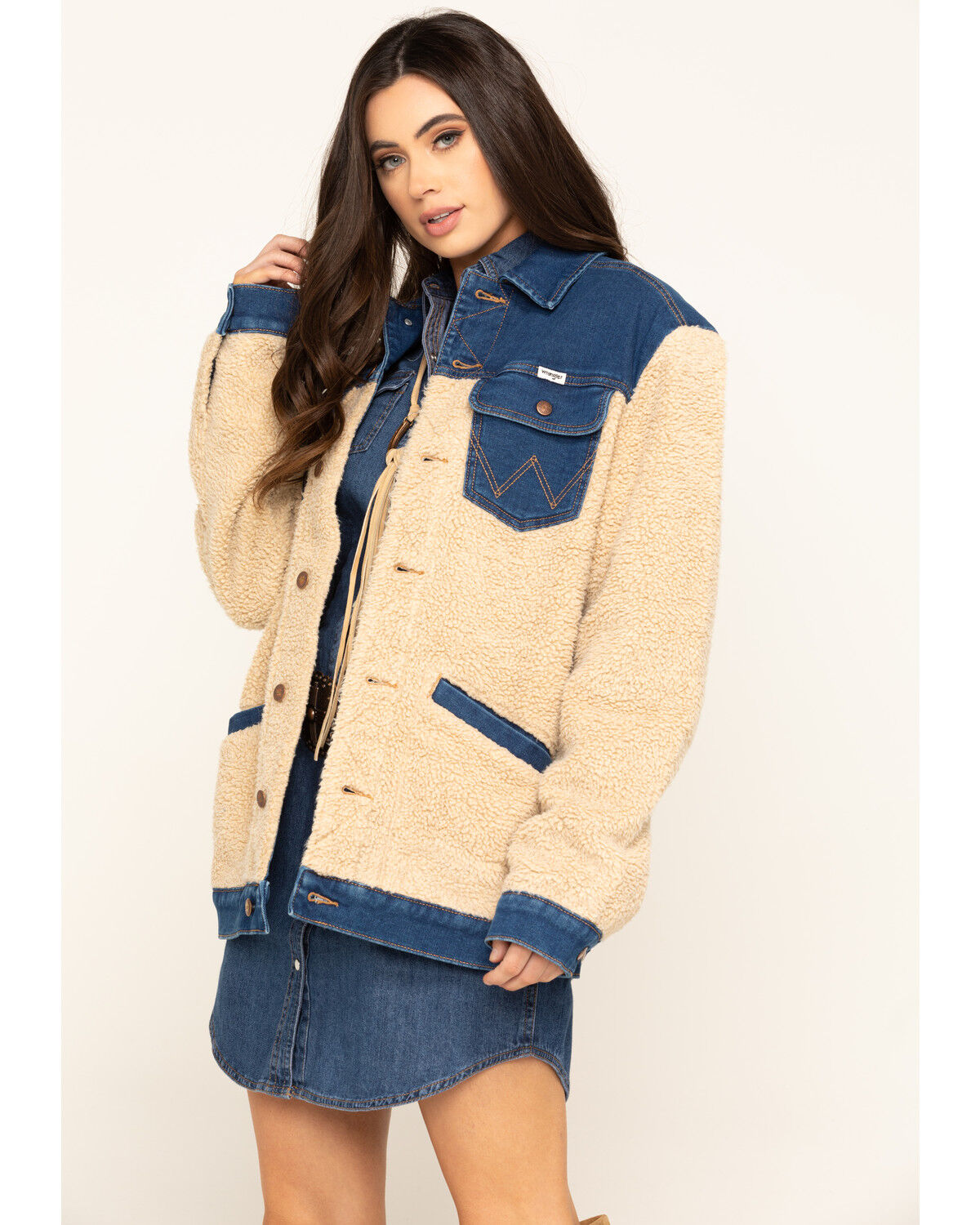 Blue Jay Oversized Patch Sherpa Jacket 