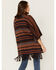 Image #4 - Cruel Girl Women's Southwestern Striped Print Poncho, Brown, hi-res