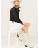 Image #1 - Mauritius Leather Women's Crissy Star and Fringe Detail Leather Jacket, Black, hi-res